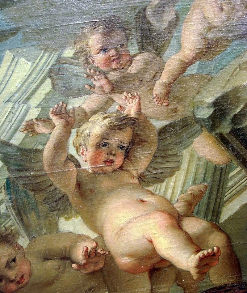 La distruzione del palazzo di Armida - Musée des Beaux, Arts de Nancy, dettaglio 1